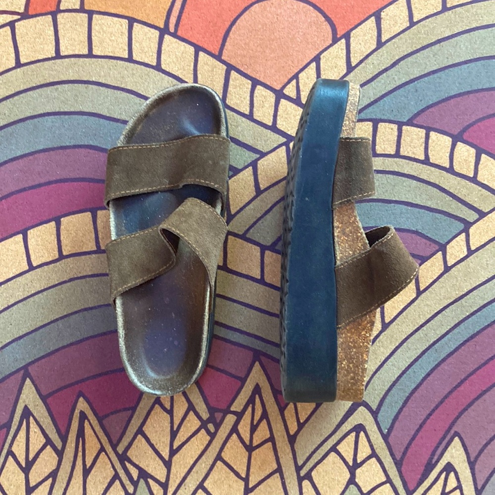 Adorable platform sandals y2k leather